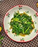 Cải bó xôi trộn mè