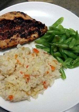 Foto resep Grilled Chicken Breast and Rice Pilaf