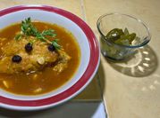 A picture of black pepper chicken stew