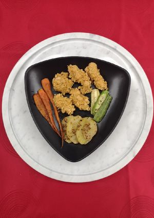 Une photo de Poulet pané aux corn-flakes