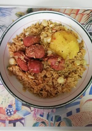 Una foto de Arroz con chorizos