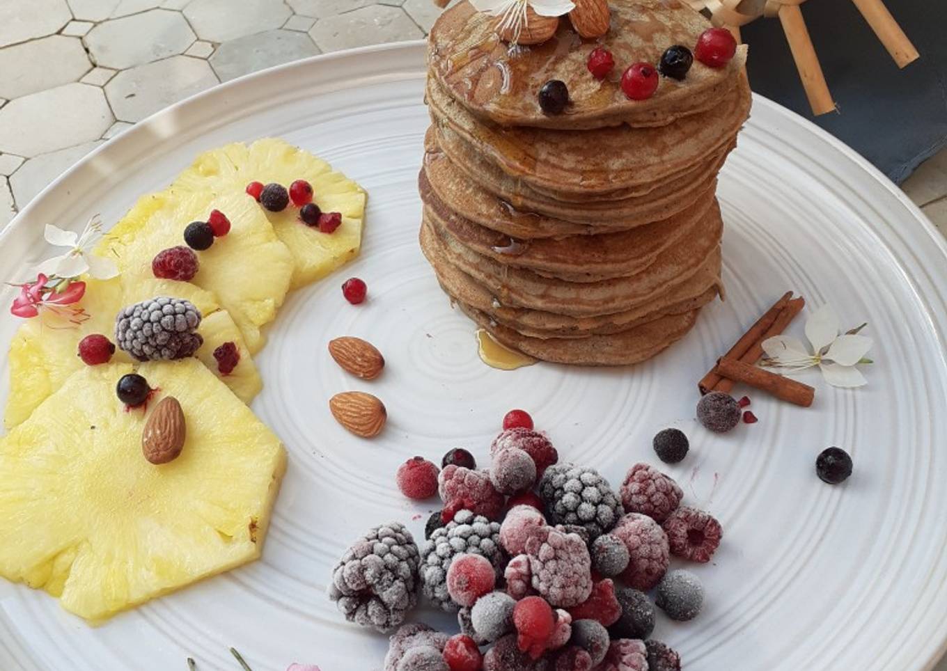 Pancakes à la farine chataigne et sarrasin sans Sucre