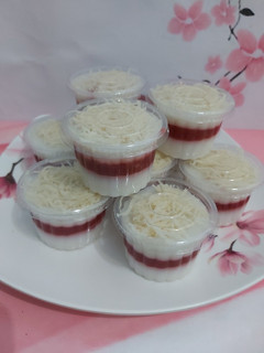 Foto resep Puding keju strawberry