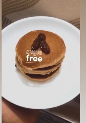 Hình của món Pancake chuối yến mạch.