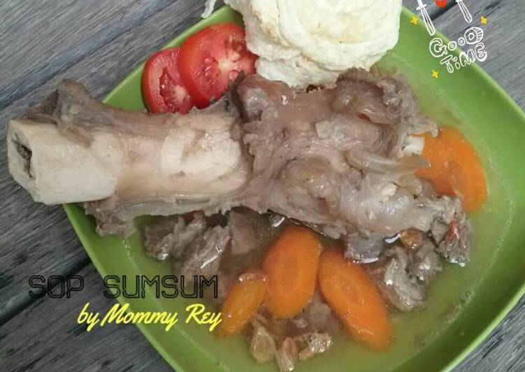 Resep SOP SUMSUM daging sapi kaya rempah Anti Gagal