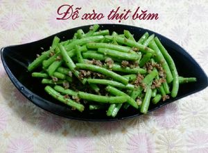 Hình của món Đỗ Xào Thịt Băm.