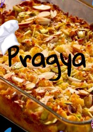 A picture of Bread khoya PuddingBake and Taste.