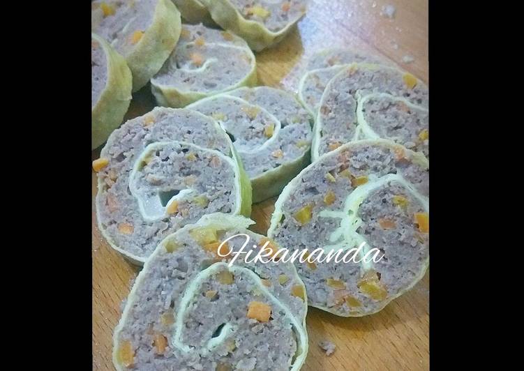 Rolade Daging dengan Saus Coklat