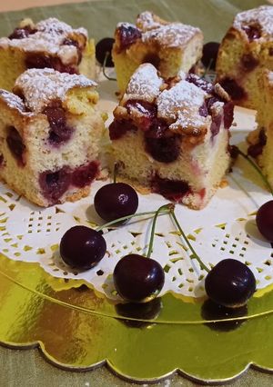 Dupla meggyes piskóta recept fotója