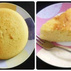 A picture of Custard powder sponge cake.