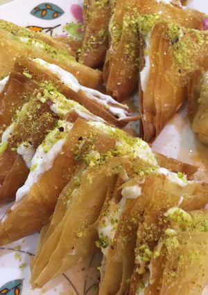 صورة لوصفة وربات بالقشطة