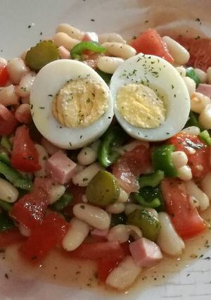 Foto principal de ⭐Ensalada de alubias con huevo⭐