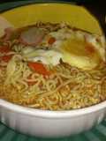 Mie Sedap Kari ala alaa seblak jeletot dengan telur ½ matang