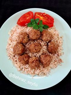عکسی از دستور سماق پلو با کوفته قلقلی