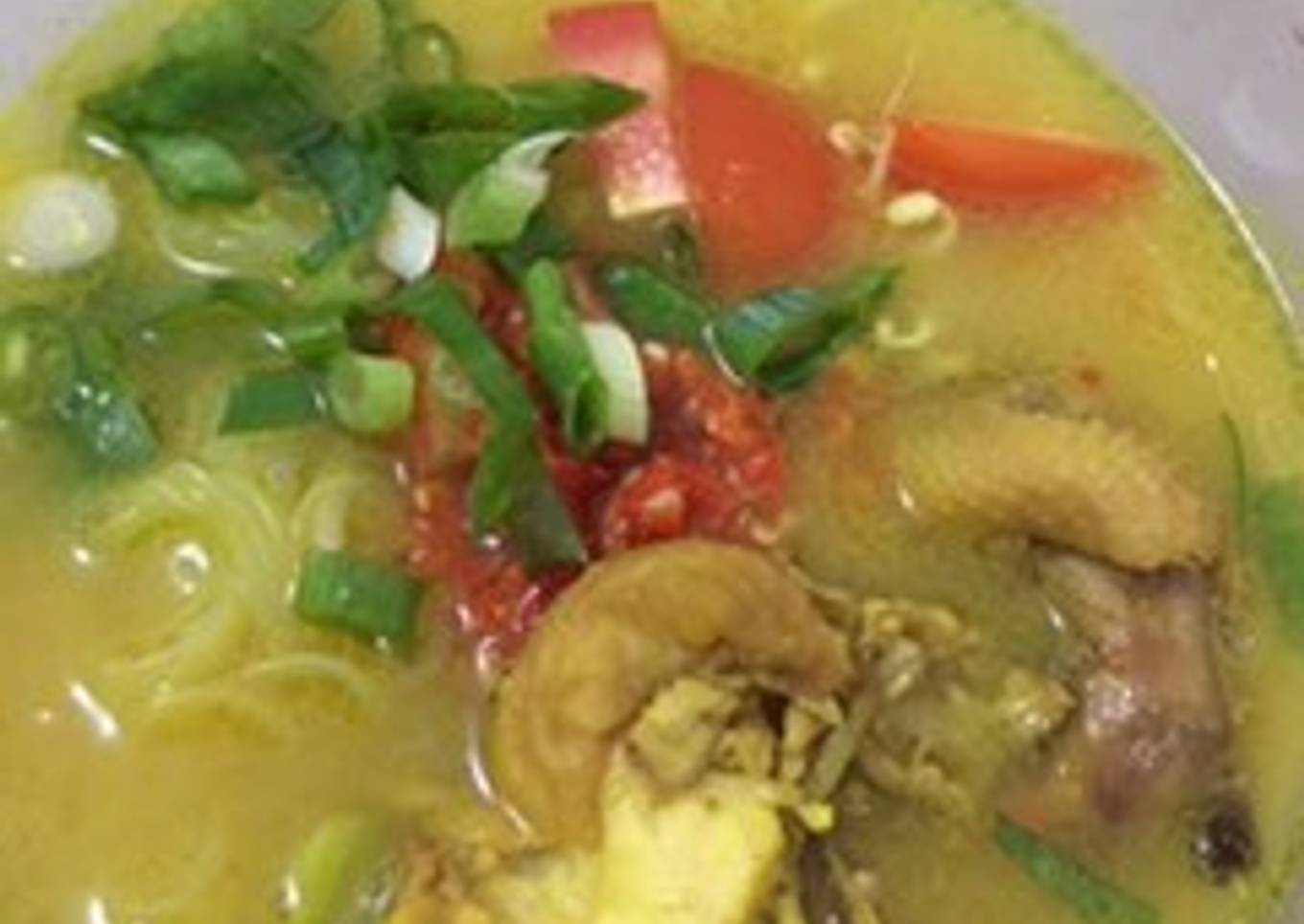 Soto ayam kampung kuah kuning