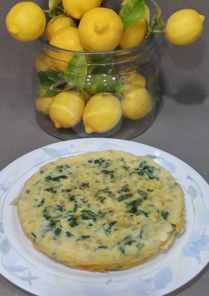 Una foto de Tortilla de patatas con espinacas