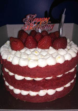 Foto resep Red Velvet cake with cream cheese frosting