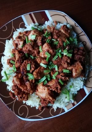 صورة لوصفة طاووق مع رز