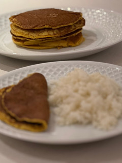 Una foto de Tortitas con calabaza y avena