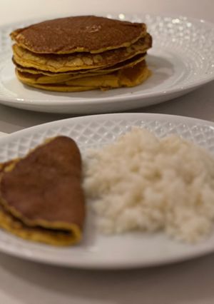 Una foto de Tortitas con calabaza y avena
