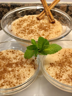 Una foto de Arroz con leche de coco