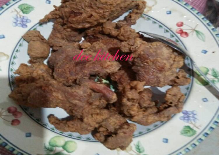 Cara Membuat Chicken skin karaage, Lezat Sekali