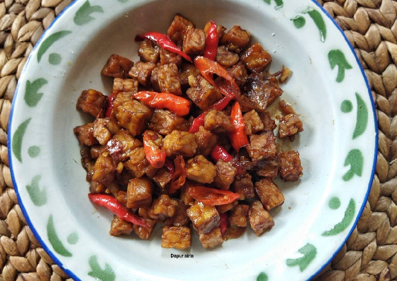 Oseng tempe pedas manis