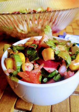 A picture of Arabic style salad.