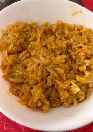 A picture of Masala orzo pasta.
