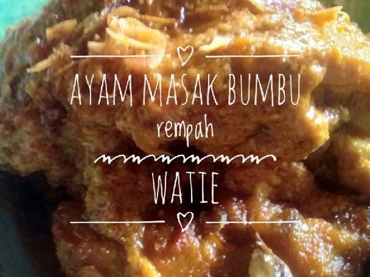 Resep Ayam masak bumbu rempah Anti Gagal