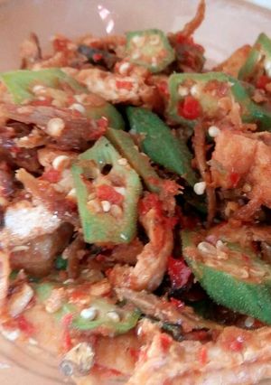 Foto resep Tumis okra tahu teri