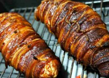 Ready to Serve Bacon Wrapped Chicken Breast w Honey Mustard Glaze Delicious and Healthy