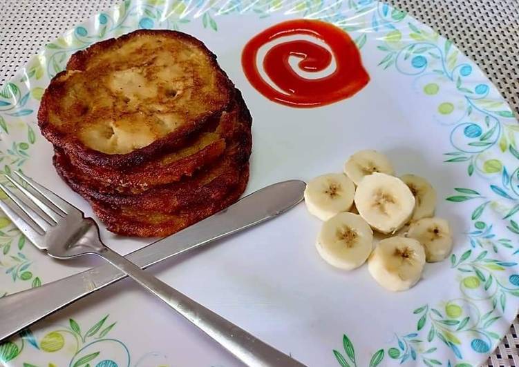 Simple Way to Make Favorite Banana oats pancake / fliters