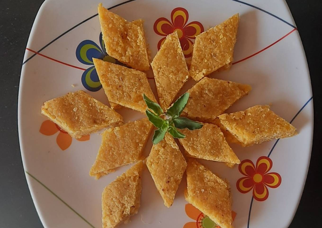 Mango coconut vadi / burfi