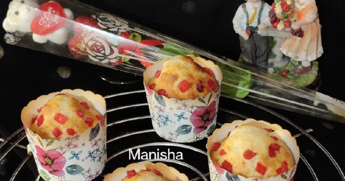 Tutti frutti Vanilla Cupcakes Recipe by Manisha Malvi Angaitkar Cookpad