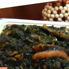 A picture of Afang Soup.