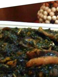 A picture of Afang Soup.