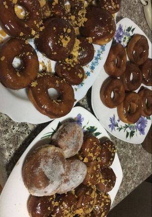 صورة لوصفة دونات على طريقه رانيا 🍩