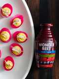 Pink Beet Deviled Eggs
