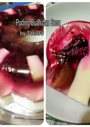 Foto resep Puding Buah & Susu