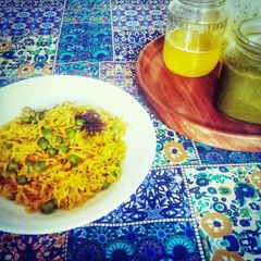 A picture of Matar ki Tahari (Green Peas Pulao).