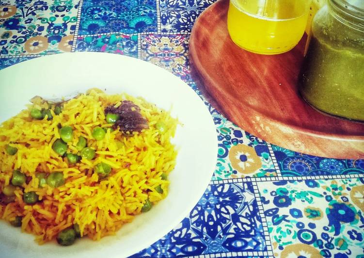 Recipe of Super Quick Homemade Matar ki Tahari (Green Peas Pulao)