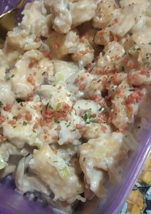 Foto resep Ayam Jamur Carbonara Sauce