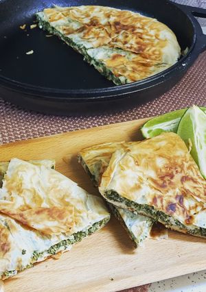 A picture of Spinach and white cheese borek.