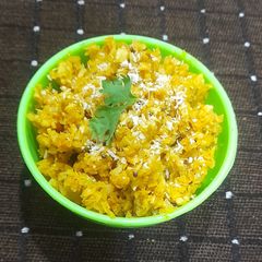 A picture of Karnataka style Cabbage Palya or Cabbage stir fry.