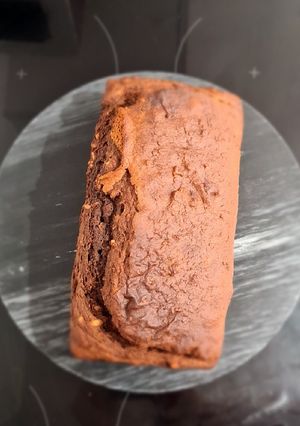 A picture of Vegan Chocolate and Pecan Banana Bread.