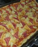 Pizza con salsa de tomate casera