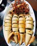 Mực nhồi thịt chiên mắm