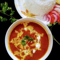 A picture of Rajma rice.