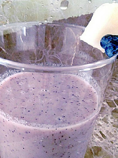 Una foto de Batido de arándanos y melón